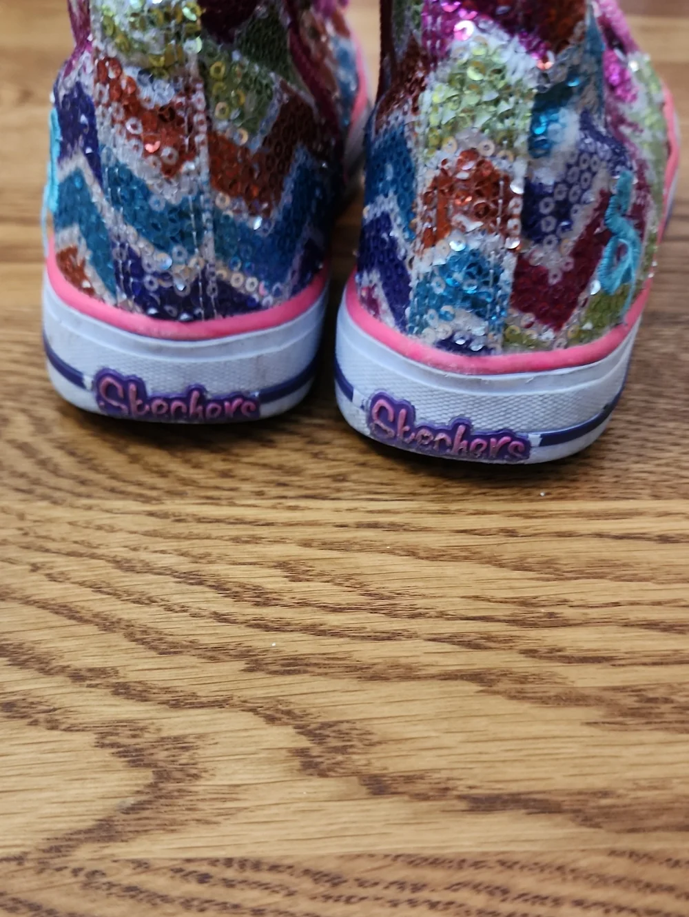2013 Skechers Twinkle Toes Ziggy Girl Light-Up Mid-Calf Sneakers - Size 2, VGUC